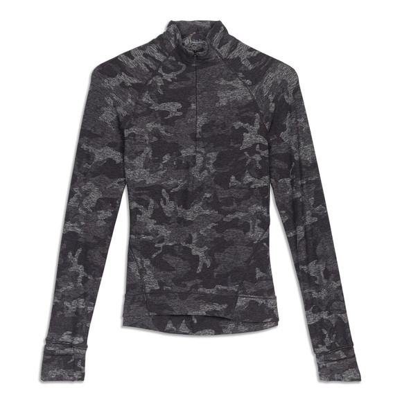 lululemon athletica Tops - Lululemon Outrun the Elements 1/2 Zip Sweatshirt - Size 4 - Gray Camo